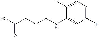 4-[(5-fluoro-2-methylphenyl)amino]butanoic acid Structure