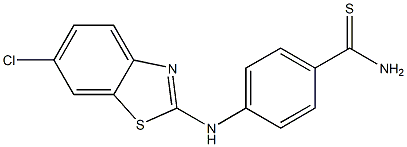 4-[(6-chloro-1,3-benzothiazol-2-yl)amino]benzene-1-carbothioamide Structure