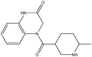 4-[(6-methylpiperidin-3-yl)carbonyl]-1,2,3,4-tetrahydroquinoxalin-2-one,,结构式