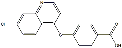 4-[(7-chloroquinolin-4-yl)sulfanyl]benzoic acid,,结构式