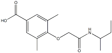 4-[(butan-2-ylcarbamoyl)methoxy]-3,5-dimethylbenzoic acid,,结构式