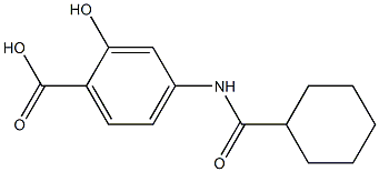 4-[(cyclohexylcarbonyl)amino]-2-hydroxybenzoic acid Structure