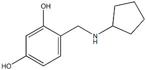 4-[(cyclopentylamino)methyl]benzene-1,3-diol 化学構造式