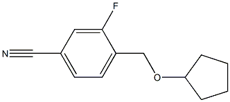 4-[(cyclopentyloxy)methyl]-3-fluorobenzonitrile Struktur