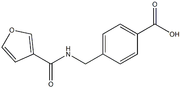 4-[(furan-3-ylformamido)methyl]benzoic acid 化学構造式