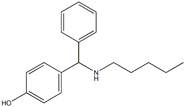4-[(pentylamino)(phenyl)methyl]phenol 化学構造式