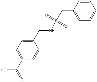 4-[(phenylmethane)sulfonamidomethyl]benzoic acid Struktur