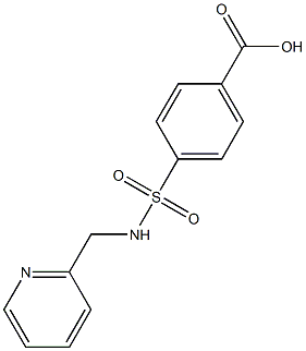 4-[(pyridin-2-ylmethyl)sulfamoyl]benzoic acid 化学構造式