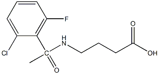 4-[1-(2-chloro-6-fluorophenyl)acetamido]butanoic acid,,结构式