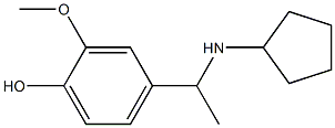 4-[1-(cyclopentylamino)ethyl]-2-methoxyphenol,,结构式