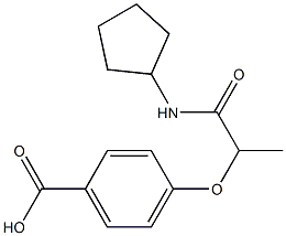 4-[1-(cyclopentylcarbamoyl)ethoxy]benzoic acid Struktur