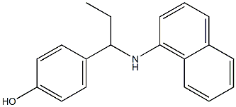 4-[1-(naphthalen-1-ylamino)propyl]phenol Struktur