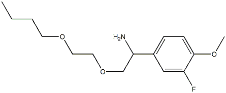 4-[1-amino-2-(2-butoxyethoxy)ethyl]-2-fluoro-1-methoxybenzene Structure