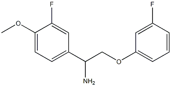 4-[1-amino-2-(3-fluorophenoxy)ethyl]-2-fluoro-1-methoxybenzene Struktur