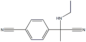 4-[1-cyano-1-(ethylamino)ethyl]benzonitrile 结构式