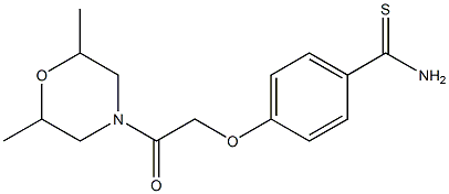 4-[2-(2,6-dimethylmorpholin-4-yl)-2-oxoethoxy]benzene-1-carbothioamide Structure