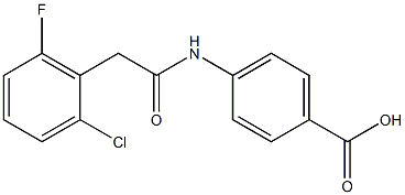 4-[2-(2-chloro-6-fluorophenyl)acetamido]benzoic acid Structure