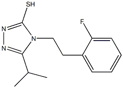 4-[2-(2-fluorophenyl)ethyl]-5-(propan-2-yl)-4H-1,2,4-triazole-3-thiol Struktur