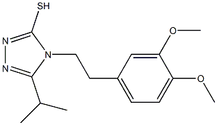 4-[2-(3,4-dimethoxyphenyl)ethyl]-5-(propan-2-yl)-4H-1,2,4-triazole-3-thiol 结构式