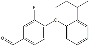 4-[2-(butan-2-yl)phenoxy]-3-fluorobenzaldehyde,,结构式