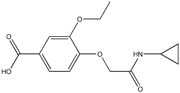 4-[2-(cyclopropylamino)-2-oxoethoxy]-3-ethoxybenzoic acid 结构式