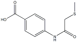 4-[2-(methylsulfanyl)acetamido]benzoic acid,,结构式
