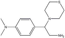 4-[2-amino-1-(thiomorpholin-4-yl)ethyl]-N,N-dimethylaniline Struktur