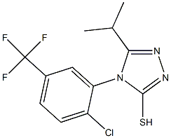 4-[2-chloro-5-(trifluoromethyl)phenyl]-5-(propan-2-yl)-4H-1,2,4-triazole-3-thiol Structure