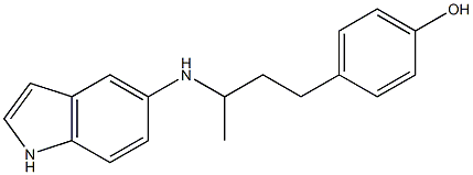 4-[3-(1H-indol-5-ylamino)butyl]phenol Struktur