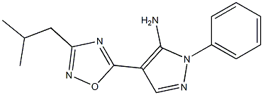 4-[3-(2-methylpropyl)-1,2,4-oxadiazol-5-yl]-1-phenyl-1H-pyrazol-5-amine