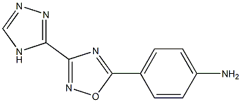 4-[3-(4H-1,2,4-triazol-3-yl)-1,2,4-oxadiazol-5-yl]aniline Struktur