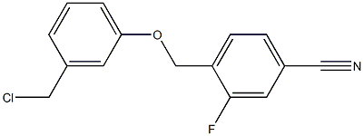 4-[3-(chloromethyl)phenoxymethyl]-3-fluorobenzonitrile Structure