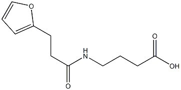 4-[3-(furan-2-yl)propanamido]butanoic acid 结构式