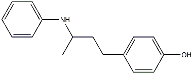 4-[3-(phenylamino)butyl]phenol 化学構造式