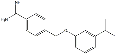 4-[3-(propan-2-yl)phenoxymethyl]benzene-1-carboximidamide 化学構造式