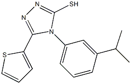 4-[3-(propan-2-yl)phenyl]-5-(thiophen-2-yl)-4H-1,2,4-triazole-3-thiol Struktur