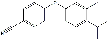 4-[3-methyl-4-(propan-2-yl)phenoxy]benzonitrile,,结构式