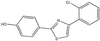 4-[4-(2-chlorophenyl)-1,3-thiazol-2-yl]phenol Struktur