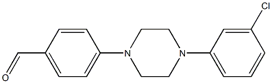 4-[4-(3-chlorophenyl)piperazin-1-yl]benzaldehyde 结构式