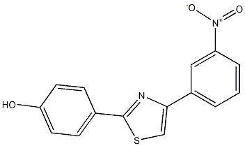 4-[4-(3-nitrophenyl)-1,3-thiazol-2-yl]phenol,,结构式