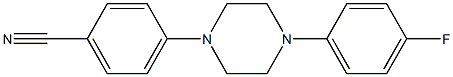 4-[4-(4-フルオロフェニル)ピペラジノ]ベンゾニトリル 化学構造式