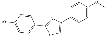 4-[4-(4-methoxyphenyl)-1,3-thiazol-2-yl]phenol 化学構造式