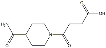 4-[4-(aminocarbonyl)piperidin-1-yl]-4-oxobutanoic acid,,结构式