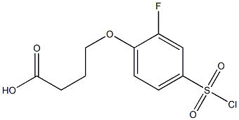 4-[4-(chlorosulfonyl)-2-fluorophenoxy]butanoic acid 结构式