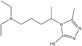 4-[4-(diethylamino)-1-methylbutyl]-5-methyl-4H-1,2,4-triazole-3-thiol,,结构式