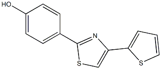 4-[4-(thiophen-2-yl)-1,3-thiazol-2-yl]phenol,,结构式