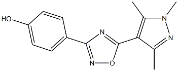 4-[5-(1,3,5-trimethyl-1H-pyrazol-4-yl)-1,2,4-oxadiazol-3-yl]phenol