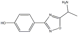 4-[5-(1-aminoethyl)-1,2,4-oxadiazol-3-yl]phenol,,结构式