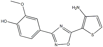 4-[5-(3-aminothiophen-2-yl)-1,2,4-oxadiazol-3-yl]-2-methoxyphenol Struktur