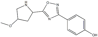 4-[5-(4-methoxypyrrolidin-2-yl)-1,2,4-oxadiazol-3-yl]phenol 结构式